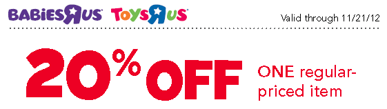 Babies R Us Coupons 20 Off One Item Online