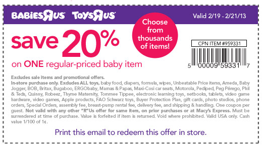 Babies R Us Promo Code