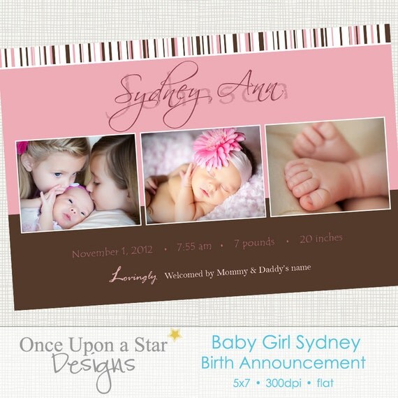 Baby Birth Announcement Template