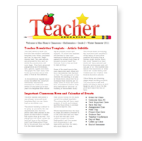 Back To School Newsletter Templates Free