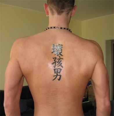 Back Writing Tattoos For Men