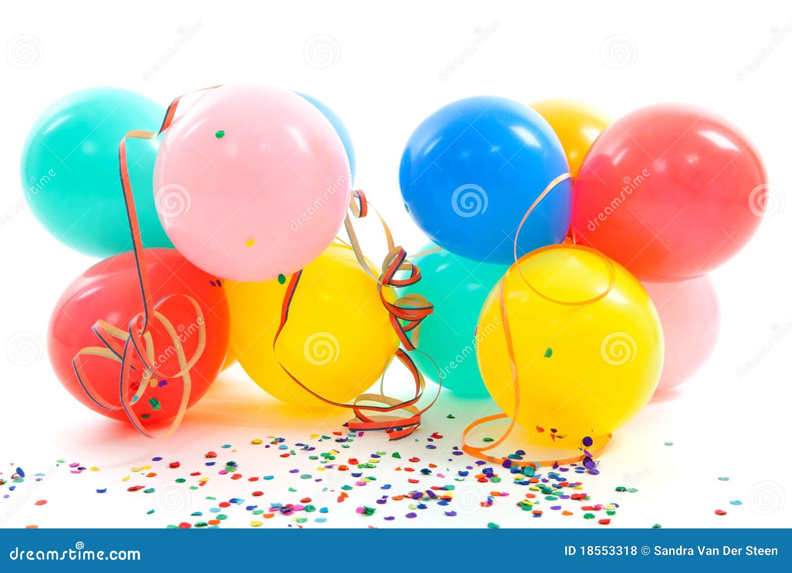 Balloons And Streamers Clipart