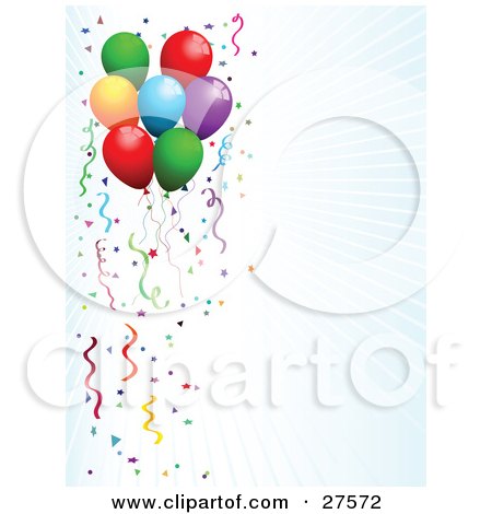 Balloons And Streamers Clipart