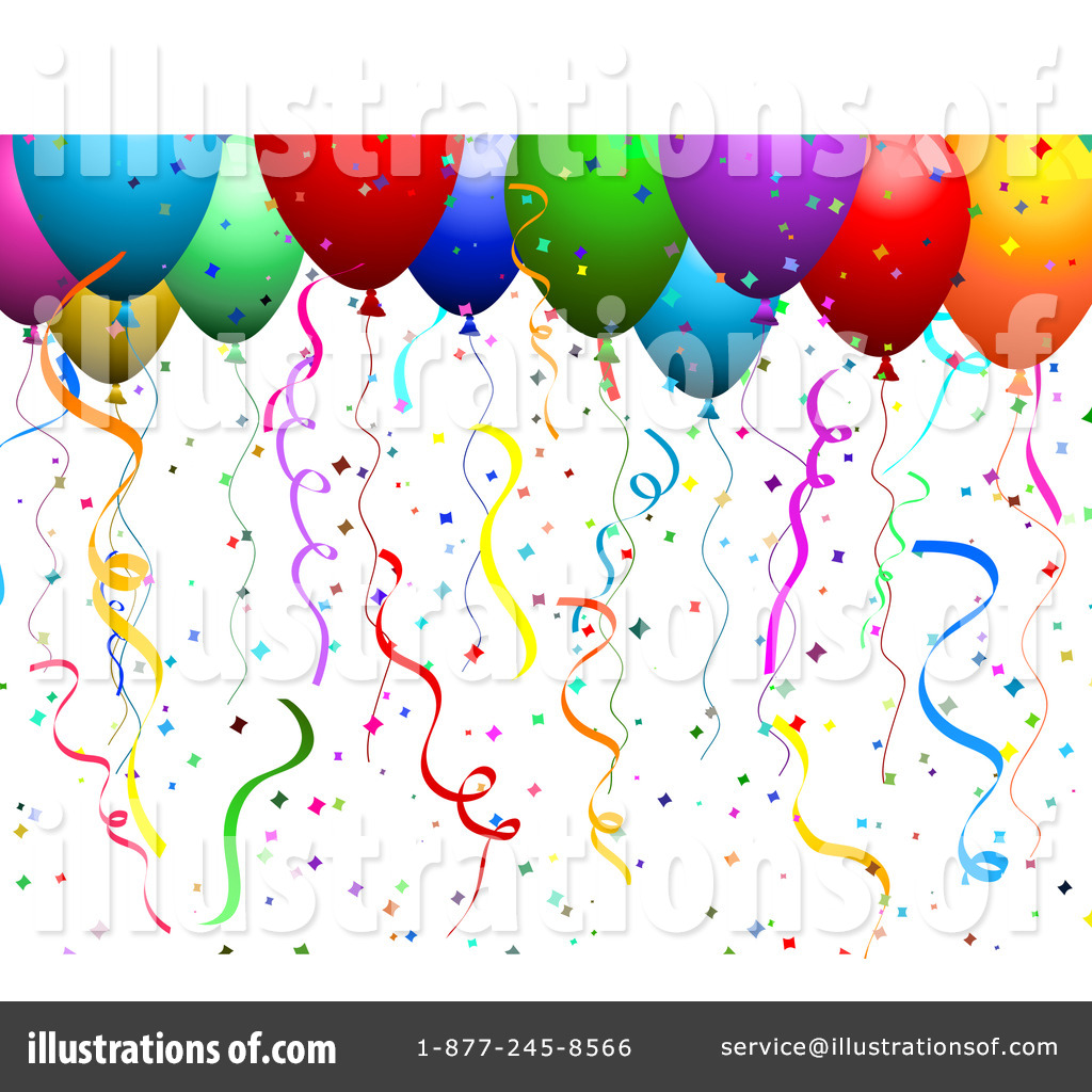 Balloons And Streamers Clipart