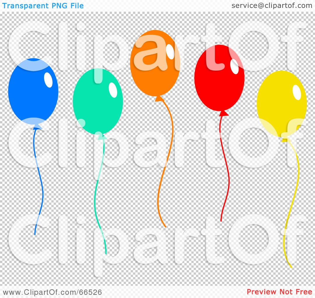 Balloons And Streamers Clipart