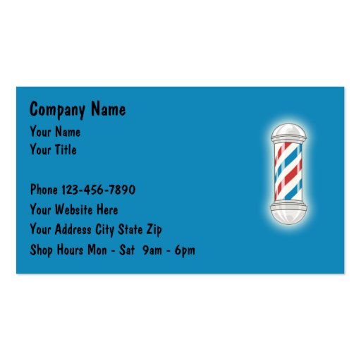 Barber Business Cards Templates Free