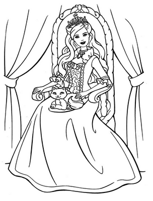 Barbie Princess Coloring Pages For Kids