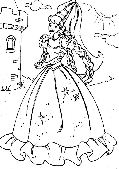 Barbie Princess Coloring Pages For Kids