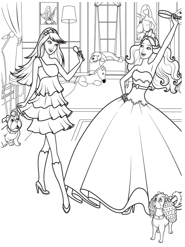 Barbie Princess Coloring Pages To Print