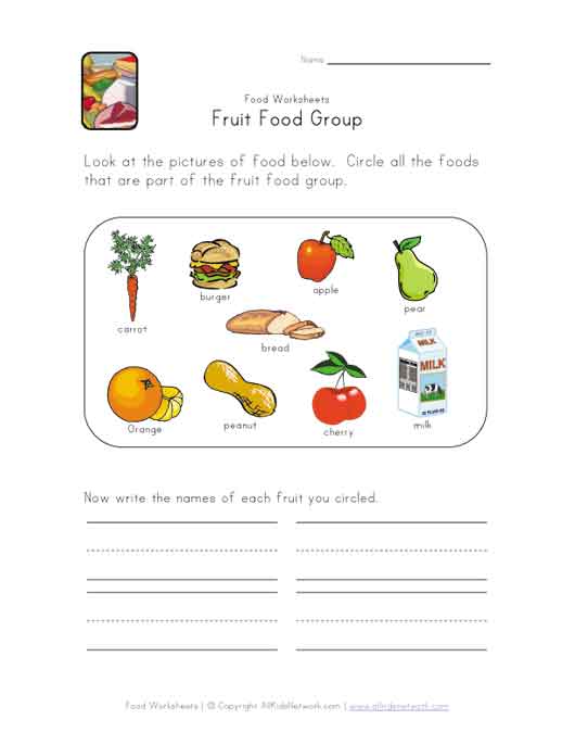 Basic Food Groups For Kids