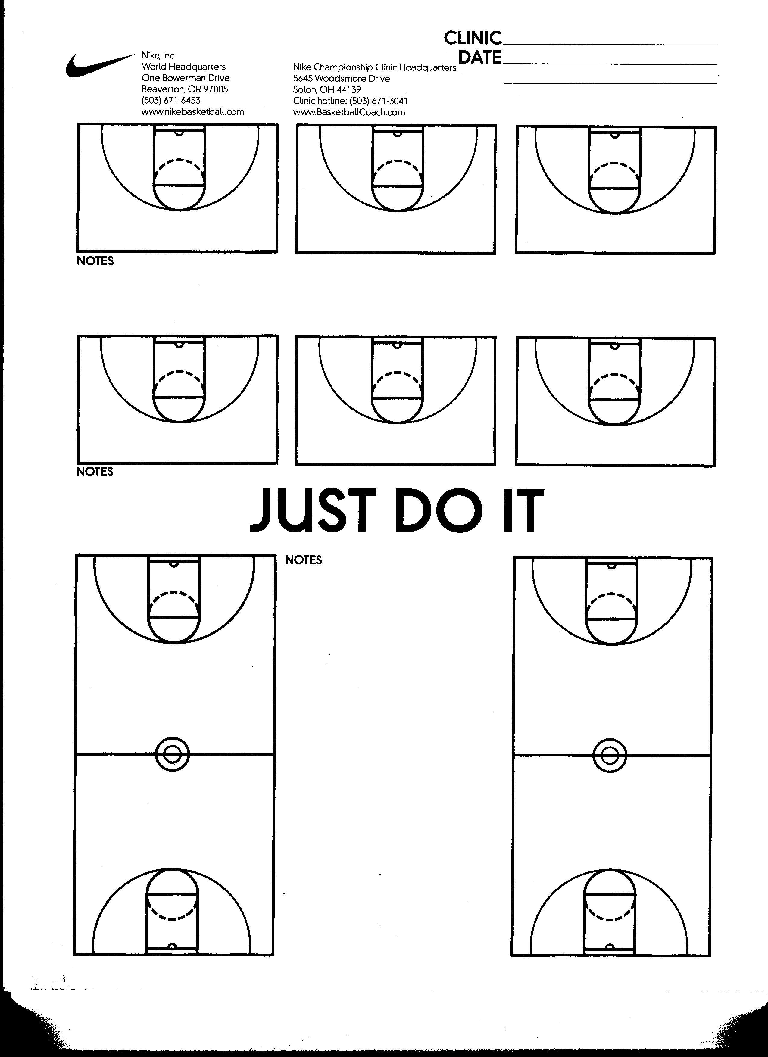 Basketball Court Diagram Template