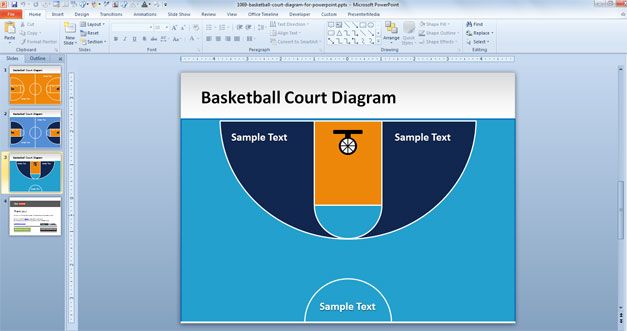 Basketball Court Diagram Template