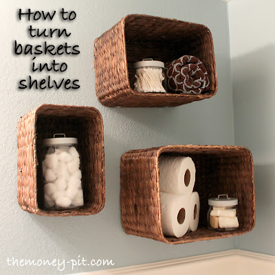 Bathroom Shelves With Baskets