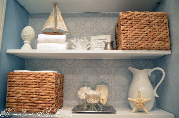 Bathroom Shelves With Baskets