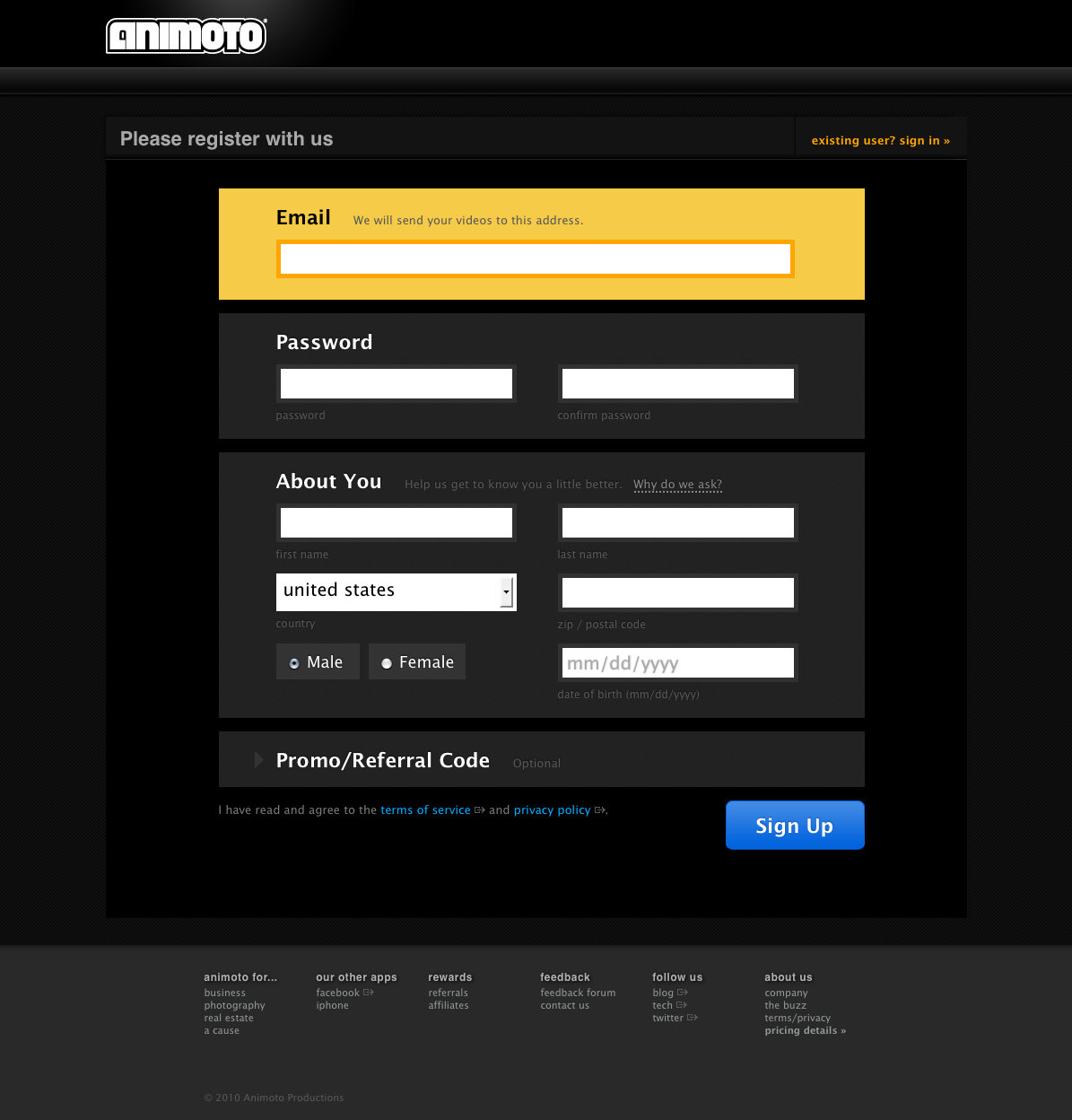 Best Sign Up Form Design