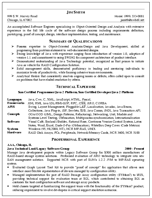 Best Software Engineer Resume