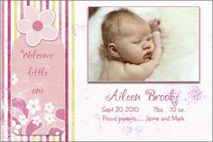 Birth Announcement Template Free