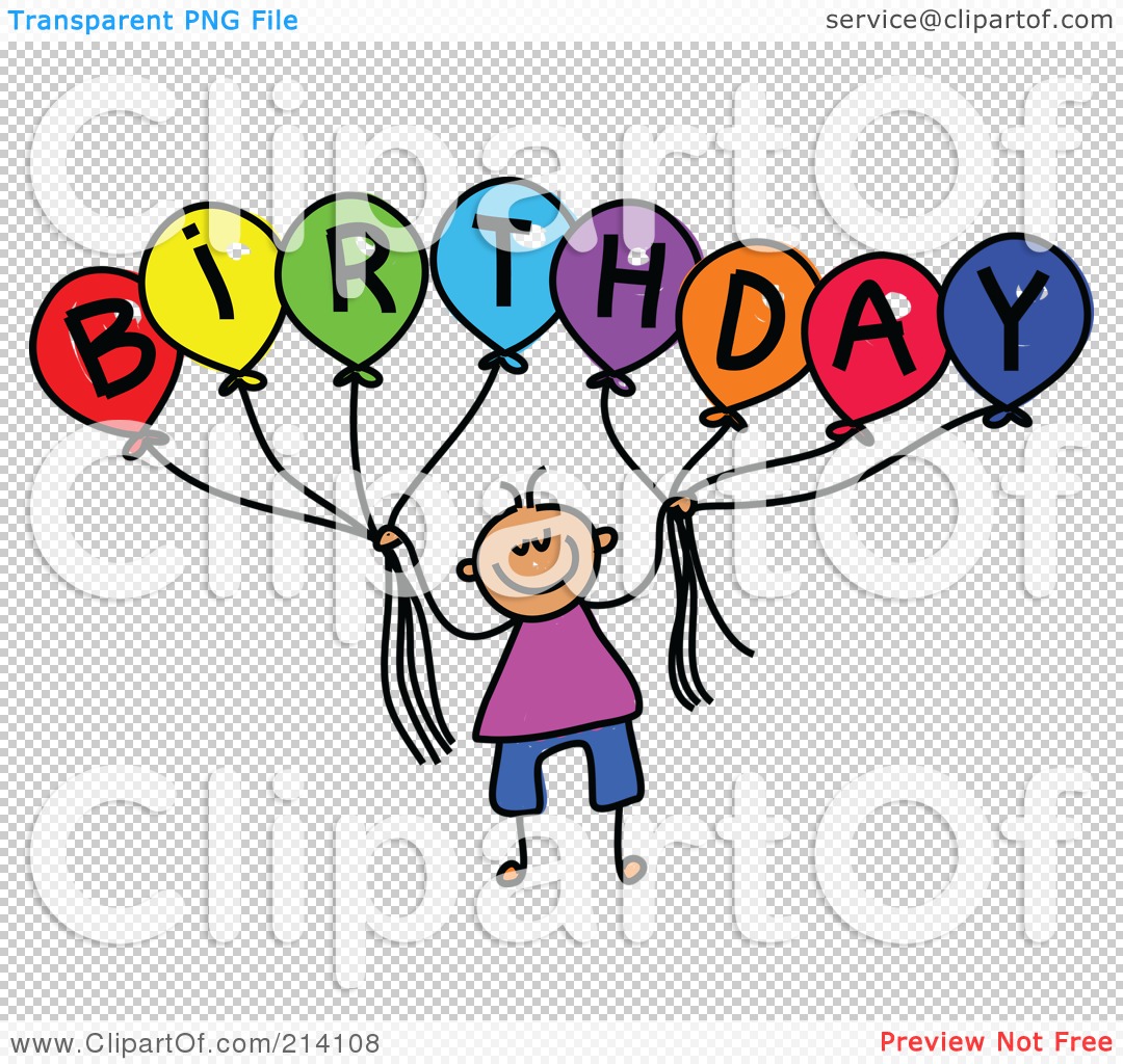 Birthday Balloons And Streamers Clipart