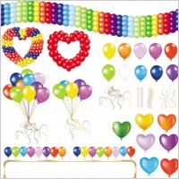 Birthday Balloons And Streamers Clipart