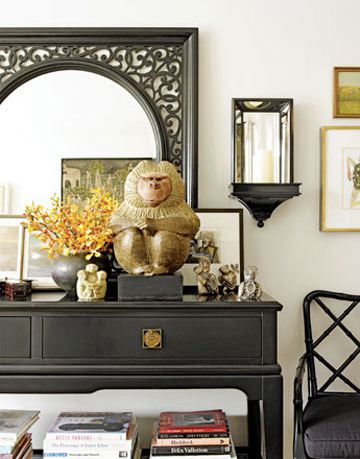 Black Console Table With Mirror