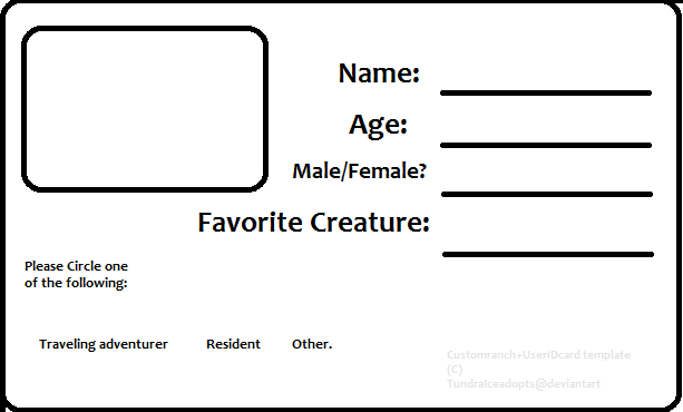 Blank Membership Card Template