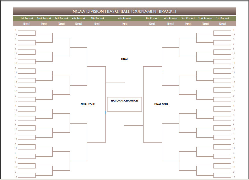 Blank Sports Brackets