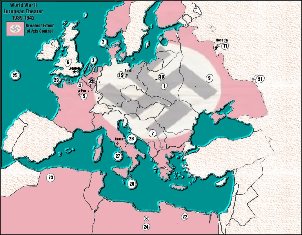 Blank World War 2 Map Of Europe