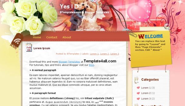 Blogger Header Template