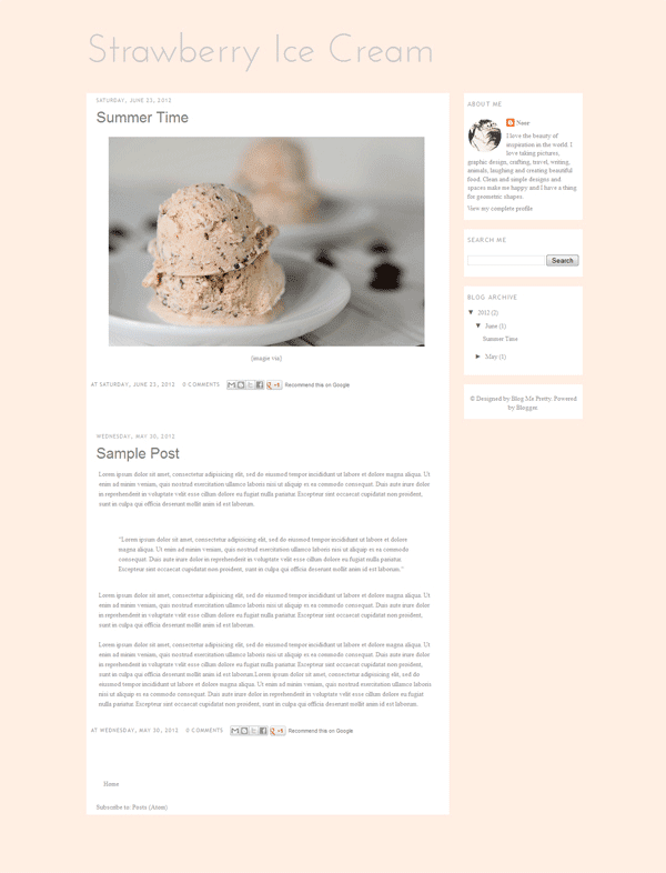 Blogger Templates Free Vintage