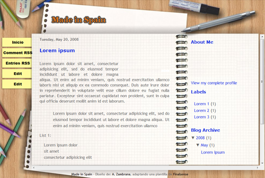 Blogspot Layouts