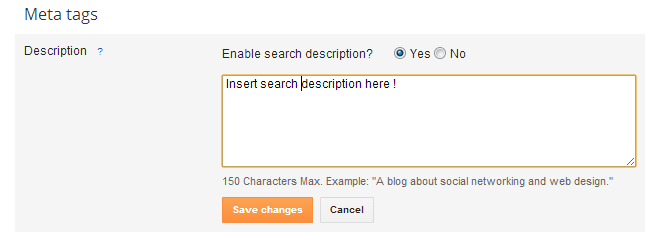 Blogspot Search Description