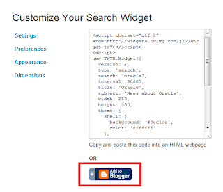 Blogspot Search Widget