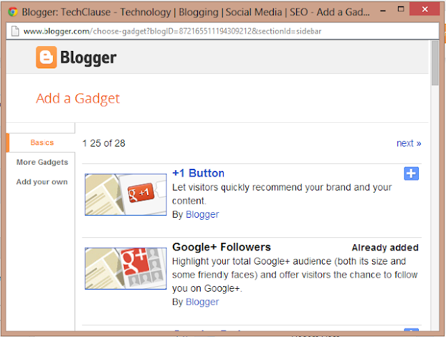 Blogspot Search Widget