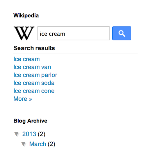 Blogspot Search Widget