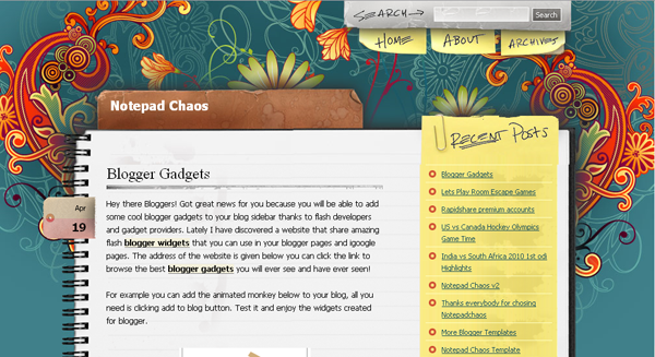 Blogspot Themes Free Download