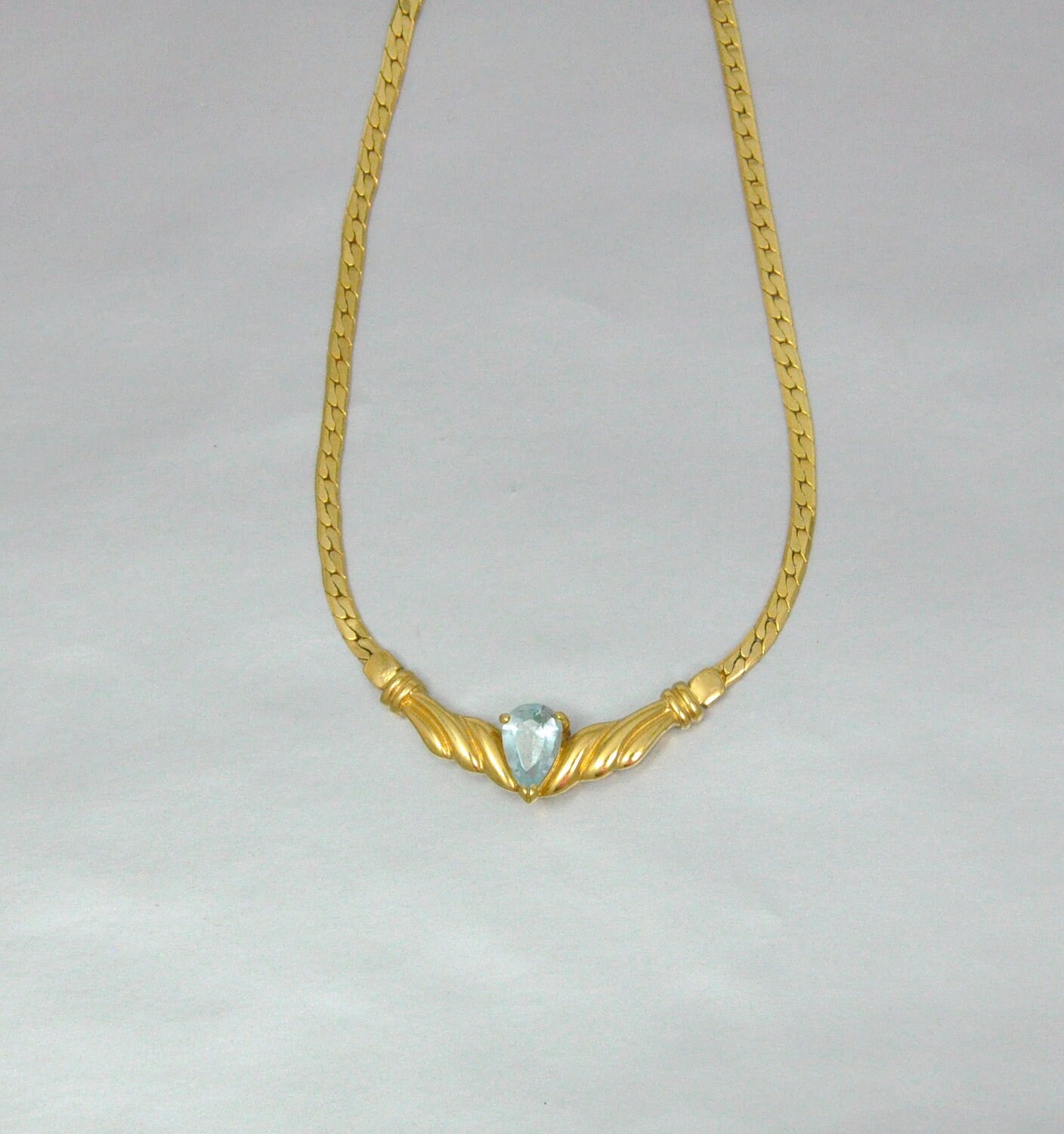 Blue Topaz Birthstone Necklace