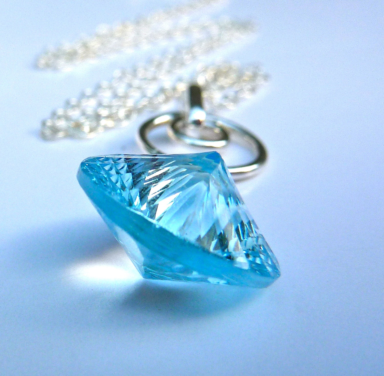 Blue Topaz Birthstone Necklace