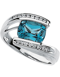 Blue Topaz Rings