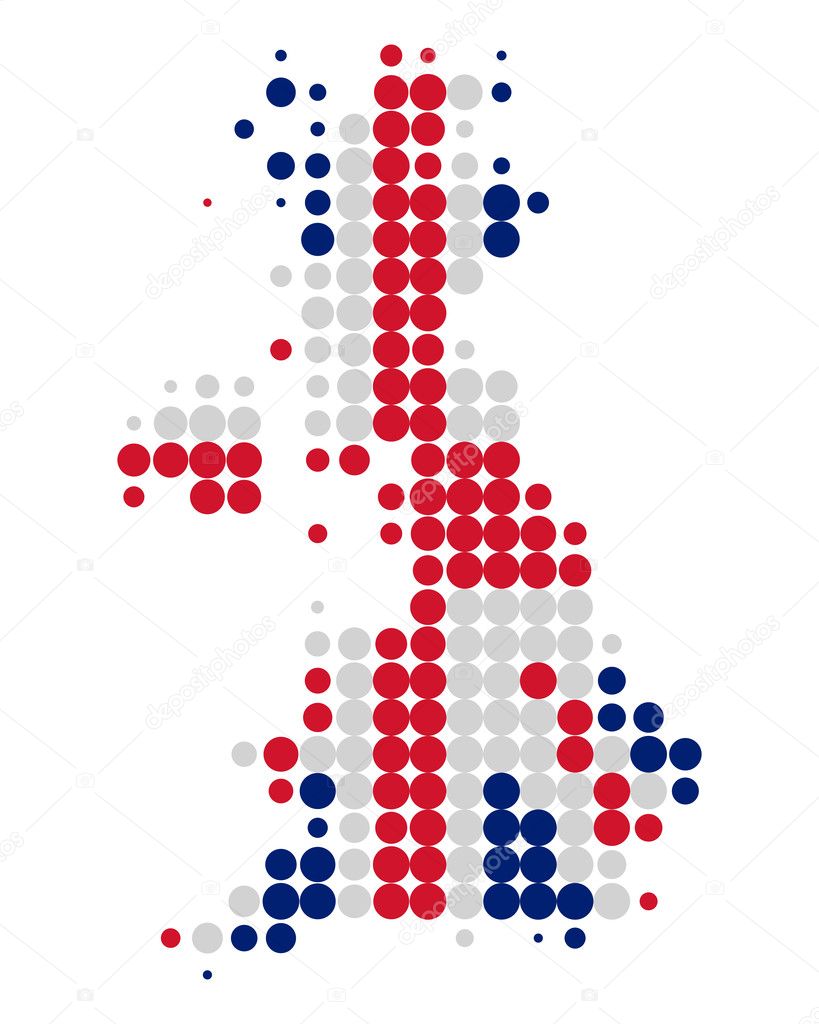 Britain Flag Map