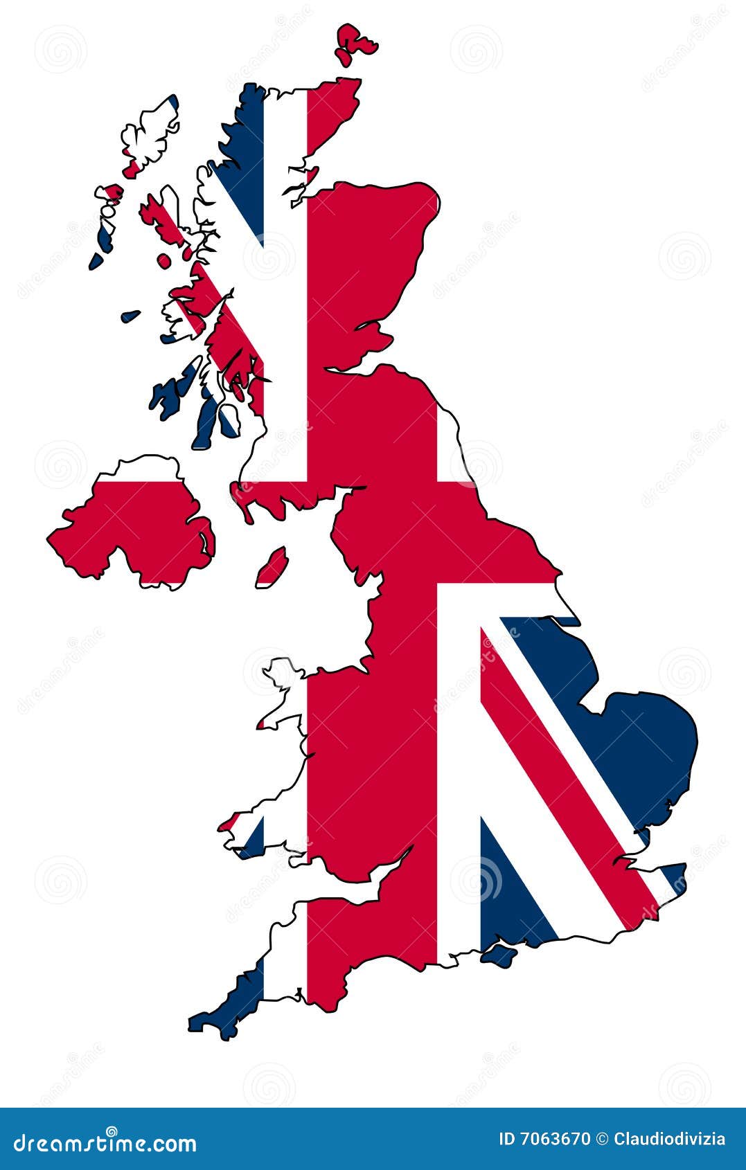 Britain Flag Map