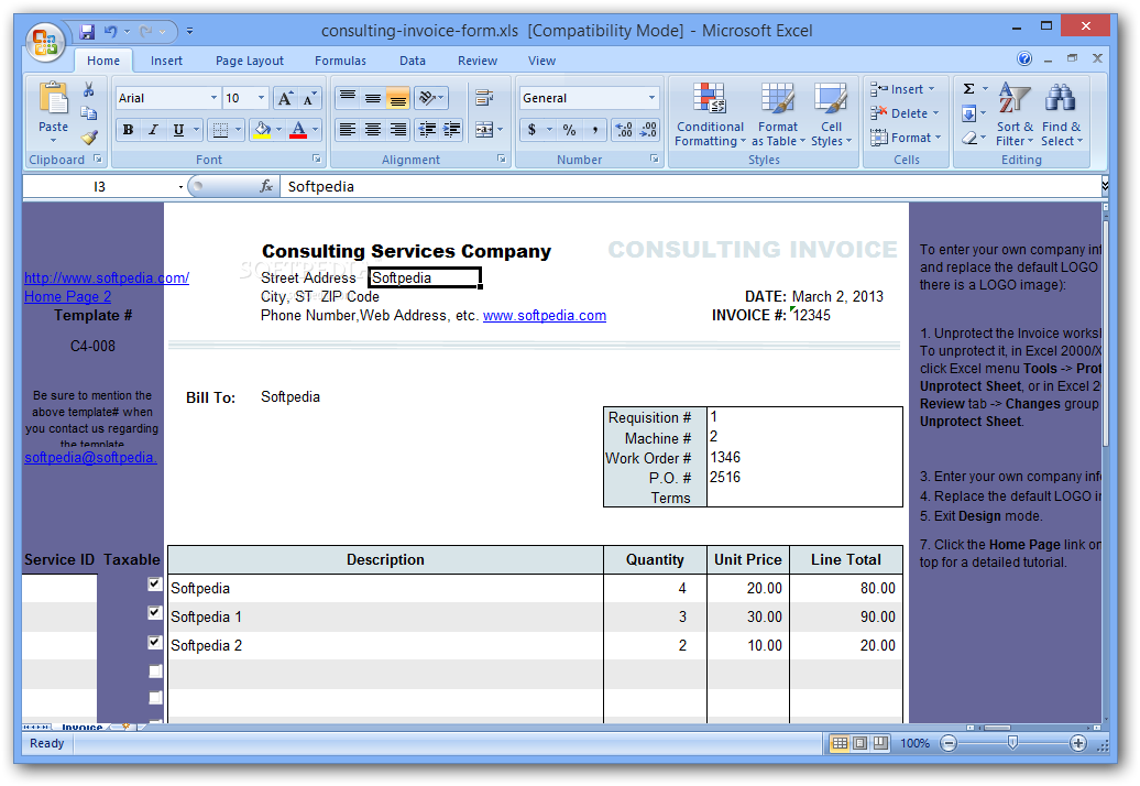 Business Consulting Invoice