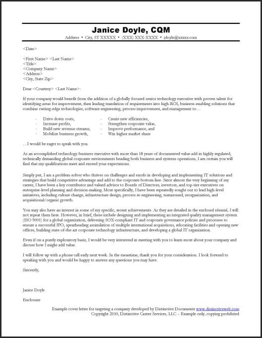 Business Letter Example For A Company