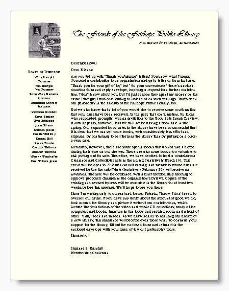 Business Letter Example With Letterhead