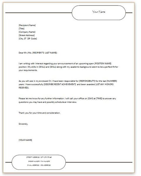 Business Letter Format Cc