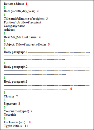 Business Letter Format Example