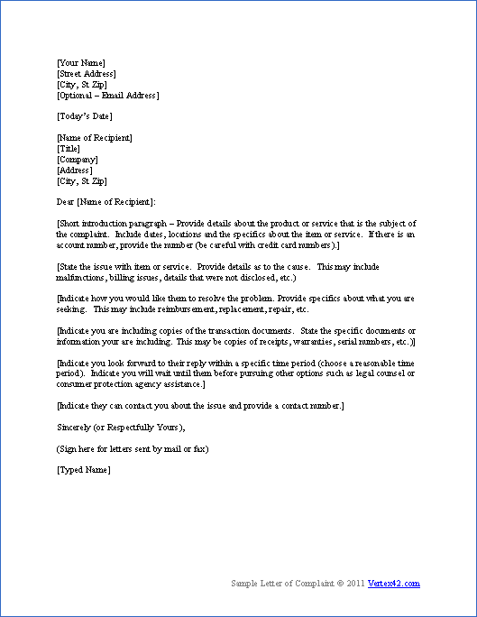 Business Letter Format Example Template