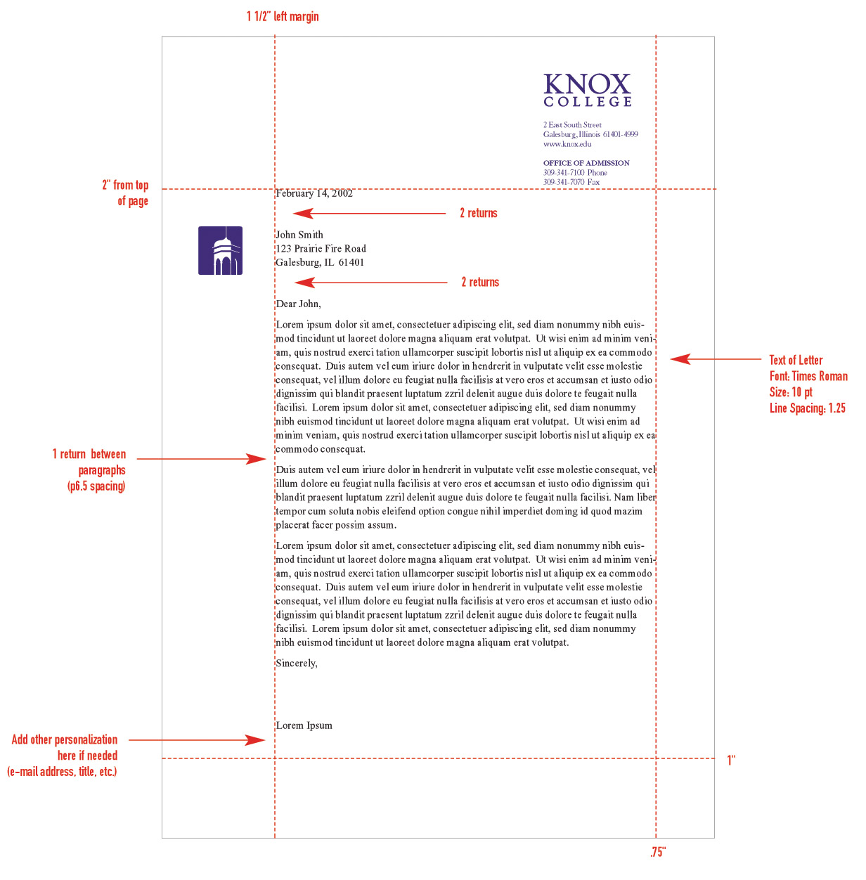 Business Letter Format Spacing