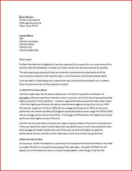 Business Letter Sample