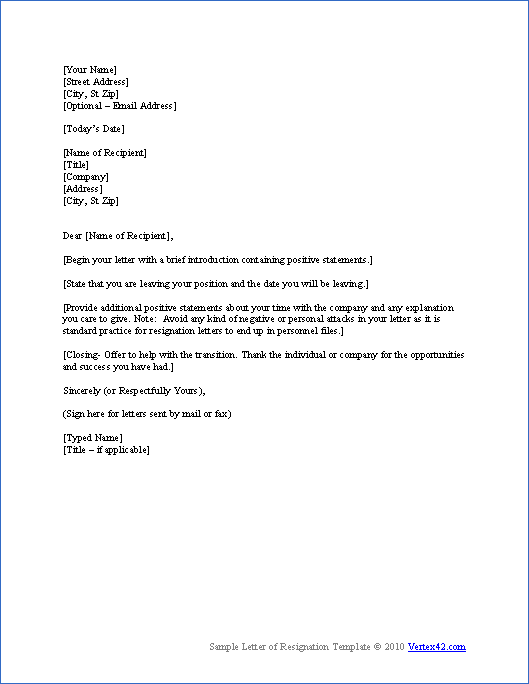 Business Letter Sample Word