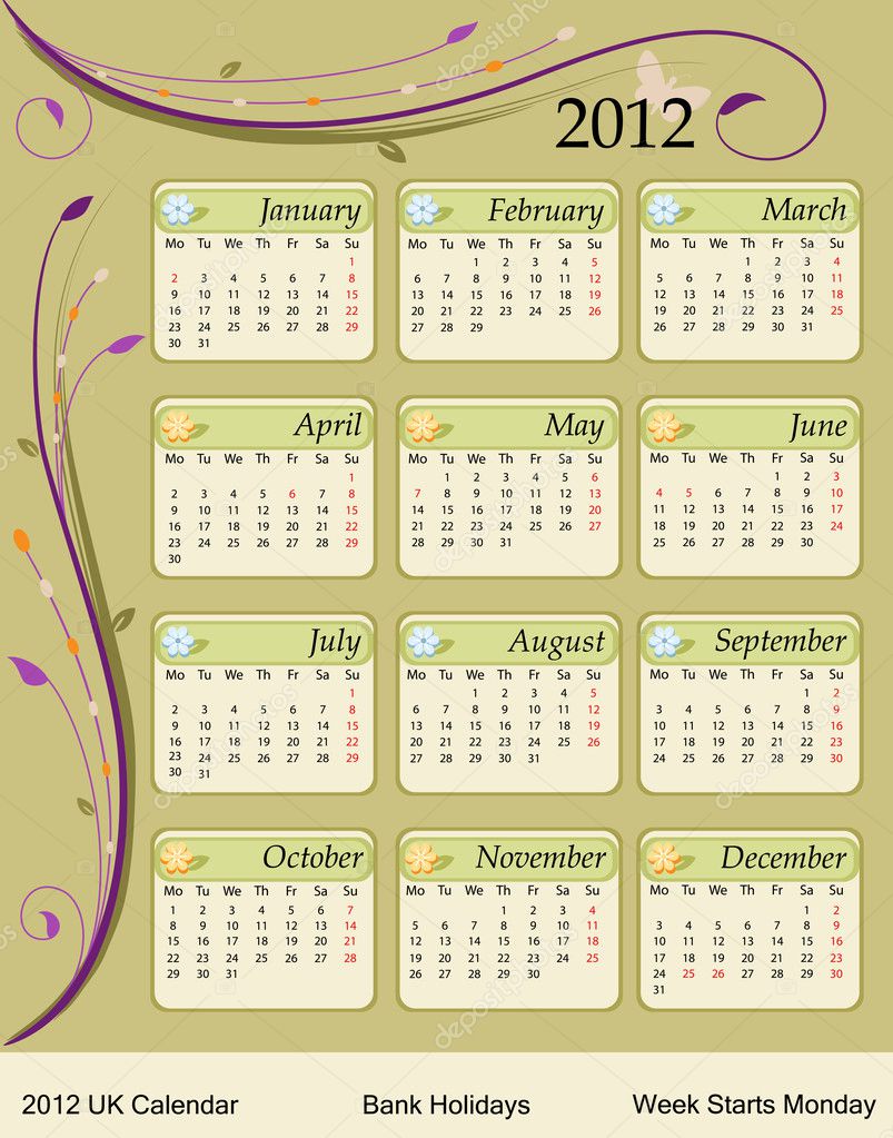 Calendar 2012